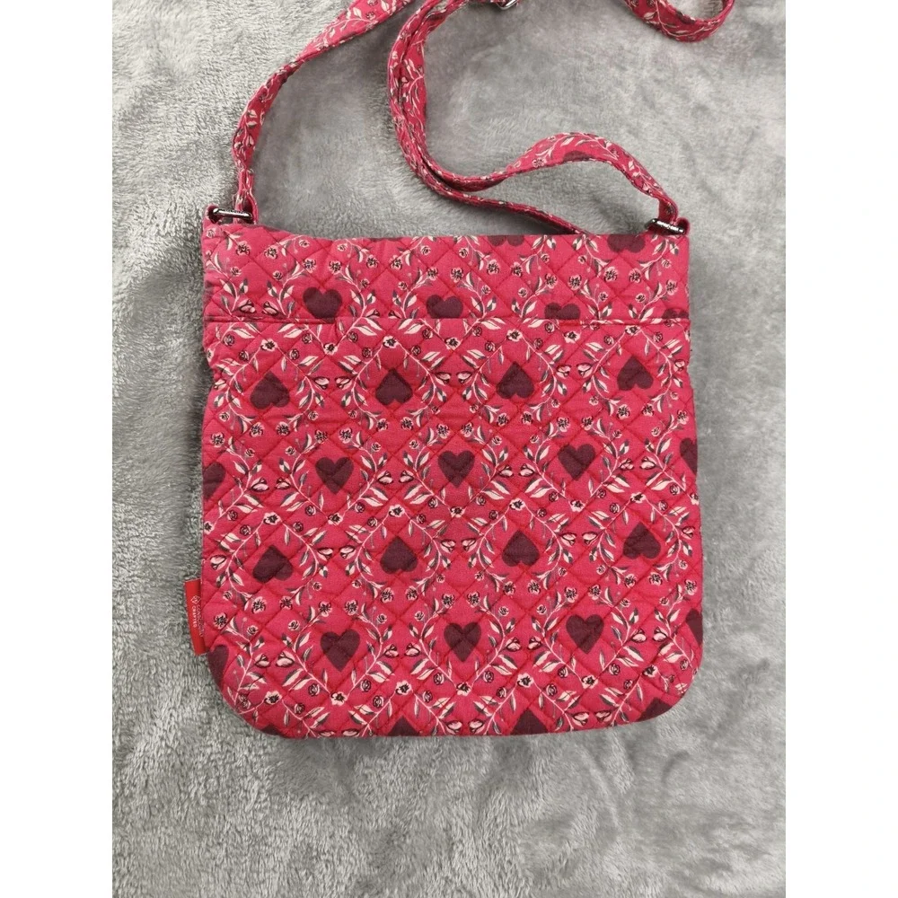 Vera Bradley Crossbody Bag Floral Hearts Quilted Crossbody Bag Retired Print